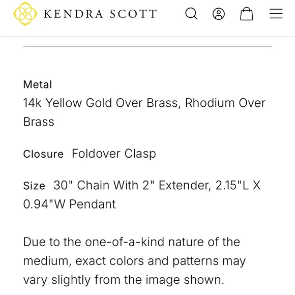 Kendra Scott Abbie long pendant NWT - Picture 9 of 13